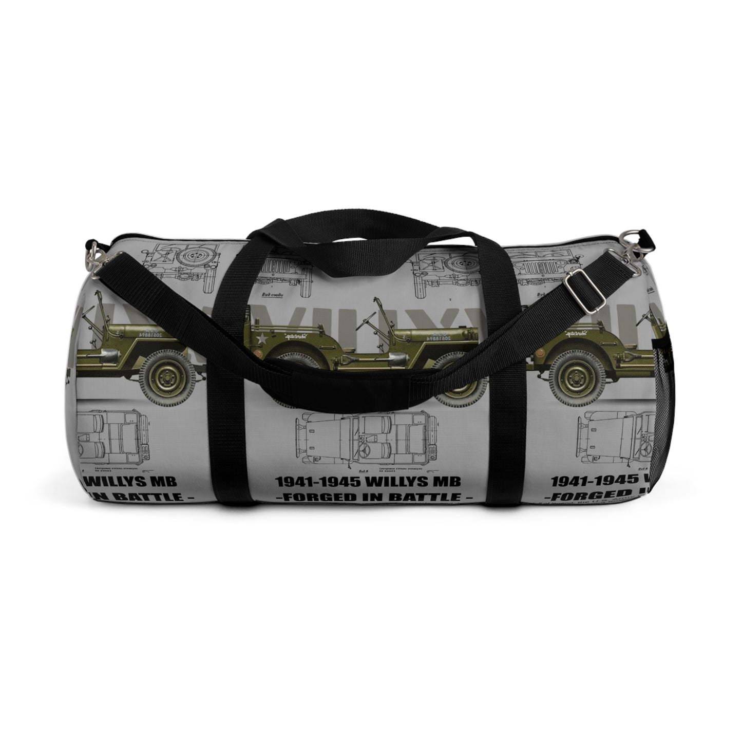 Vintage Military Duffel Bag, Off Road Gym Bag, Willy's MB 1941-1945, Army Stylish Travel Bag, Canvas Tote, Military Green Duffel Bag