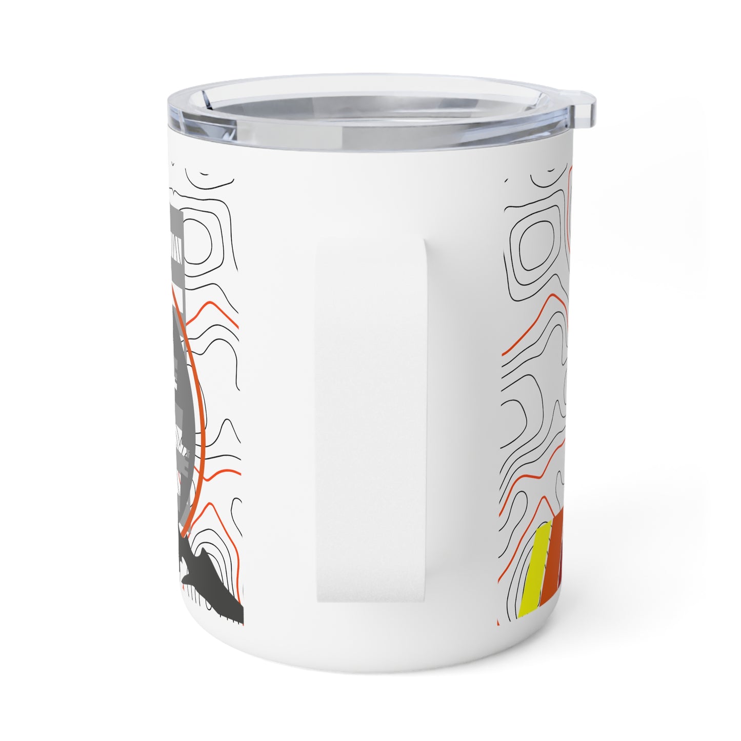 TEQ American Flag Off Road Topography Insulated Coffee Mug, 10oz