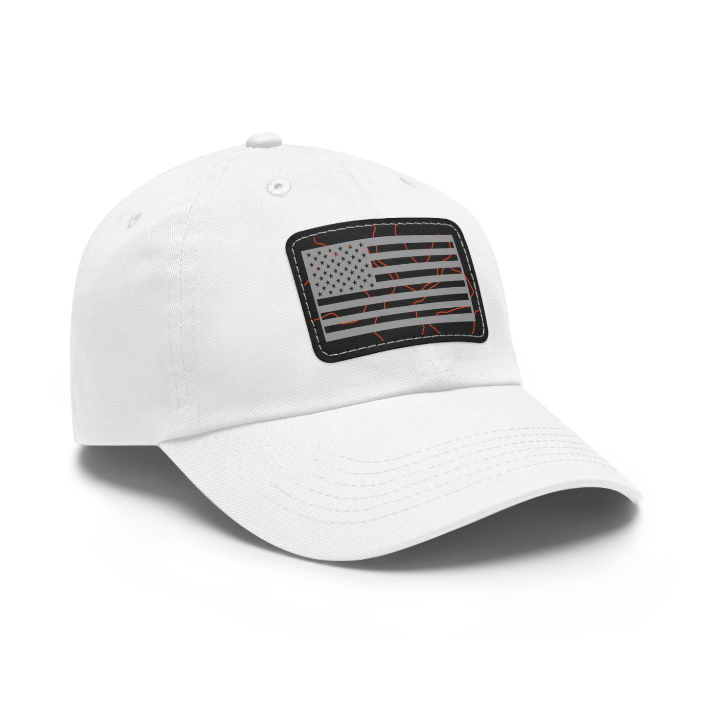 Topography American Flag Hat with Leather Patch
