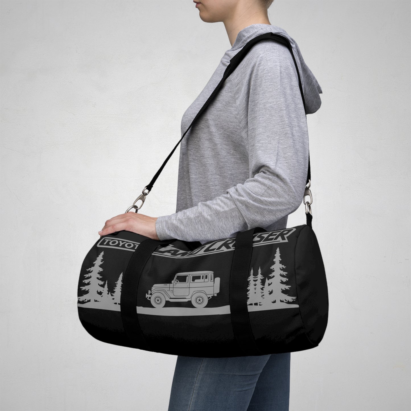 Toyota Land Cruiser Gray Overlanding Duffel Gym Bag