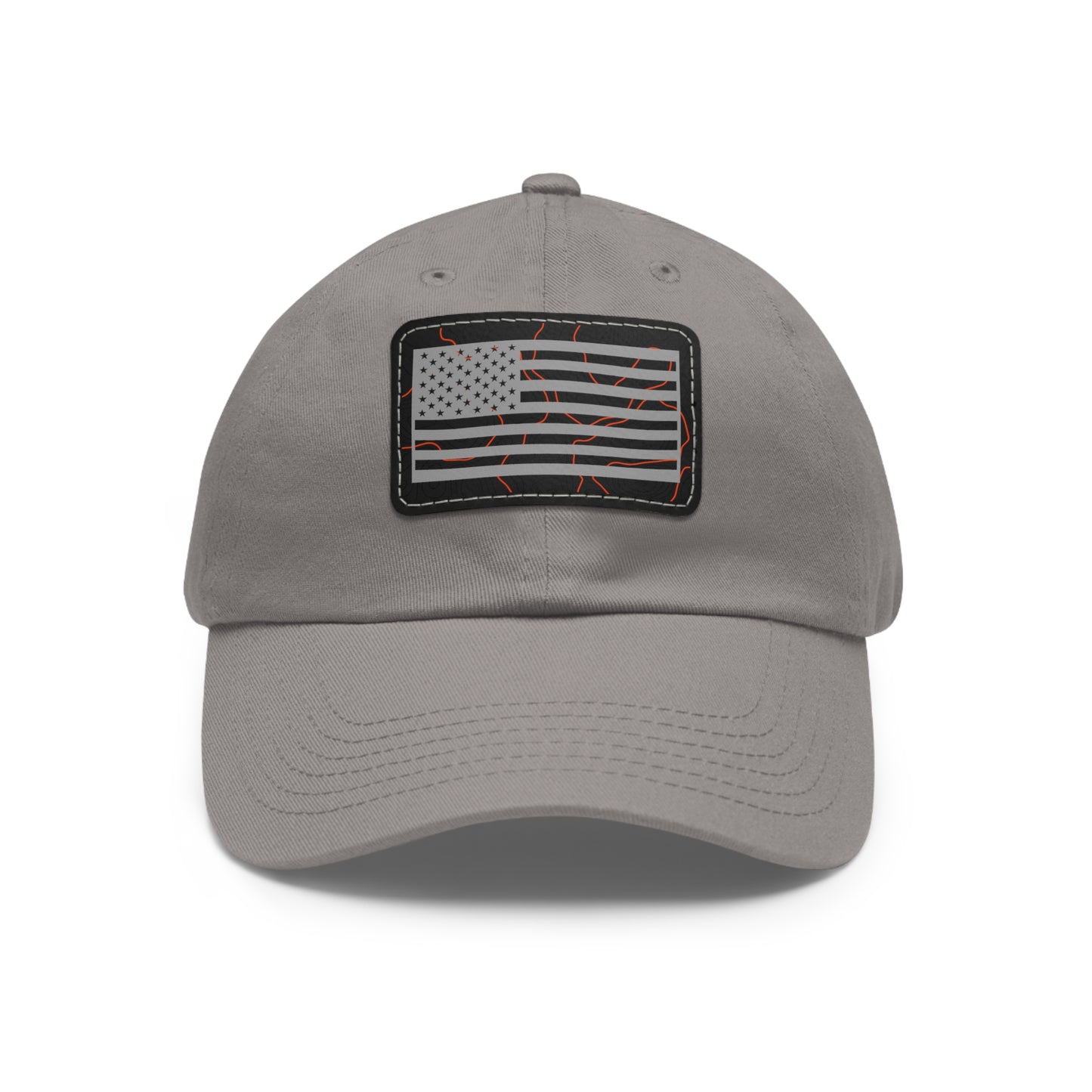 Topography American Flag Hat with Leather Patch