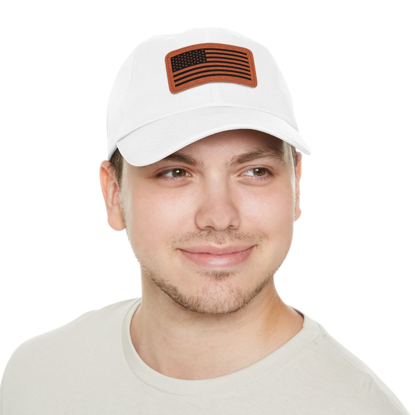 Topography American Flag Hat with Leather Patch