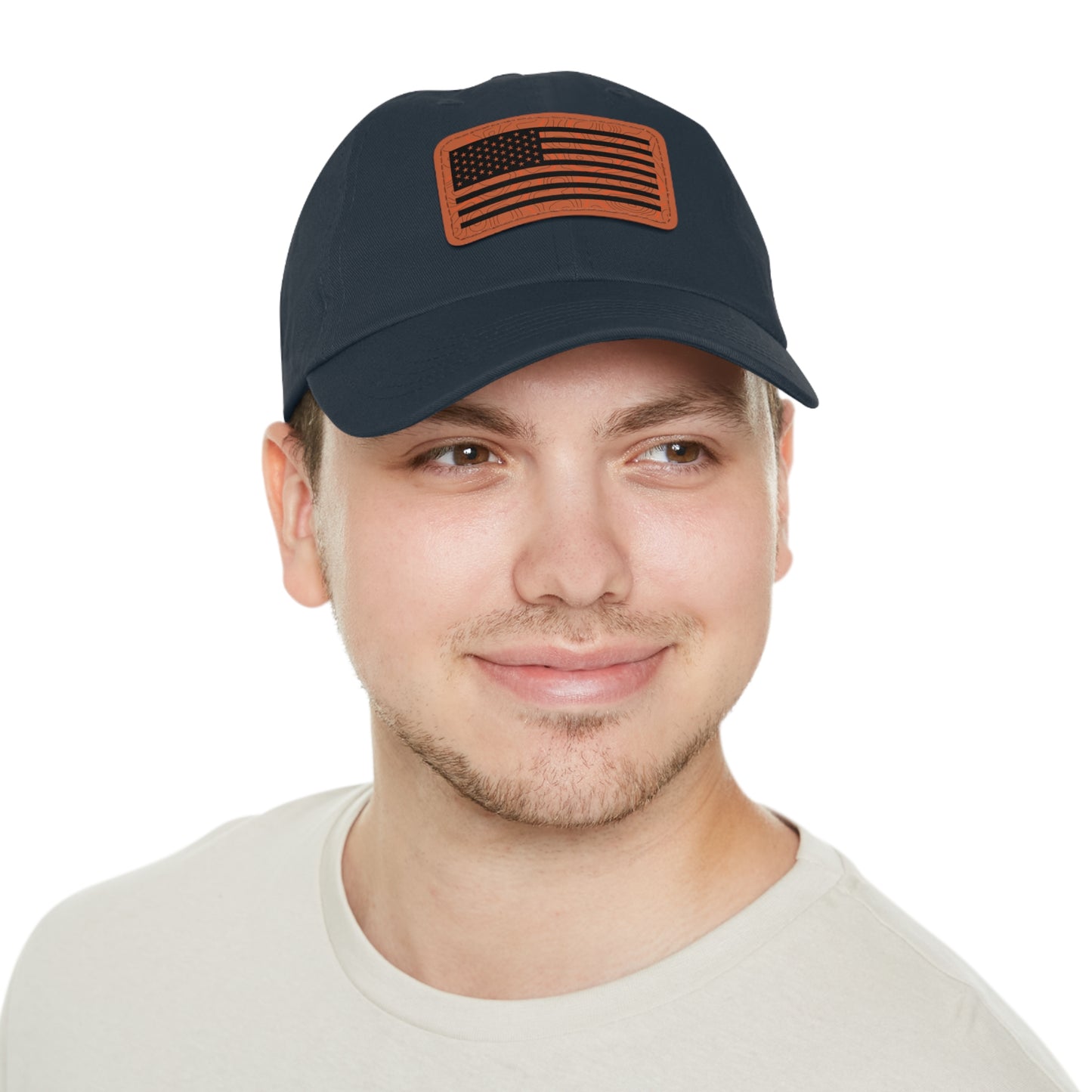 Topography American Flag Hat with Leather Patch