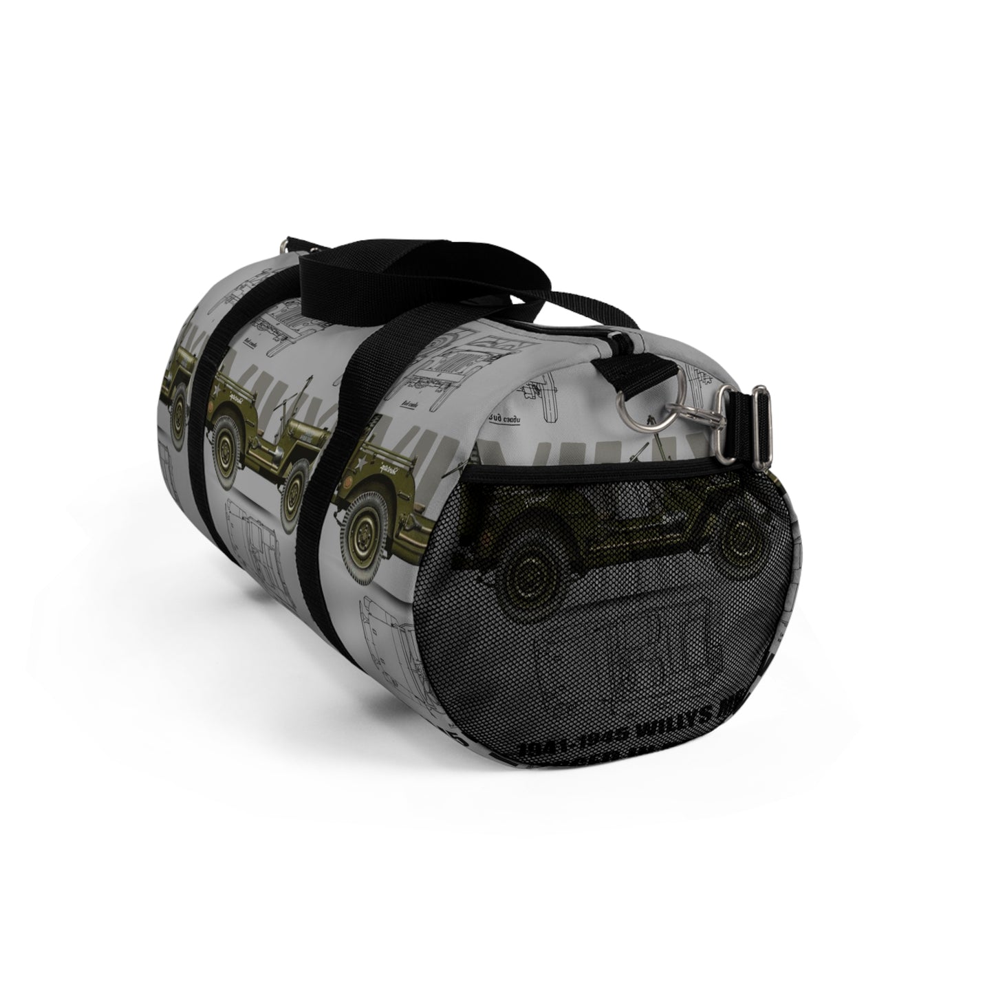 Vintage Military Duffel Bag, Off Road Gym Bag, Willy's MB 1941-1945, Army Stylish Travel Bag, Canvas Tote, Military Green Duffel Bag