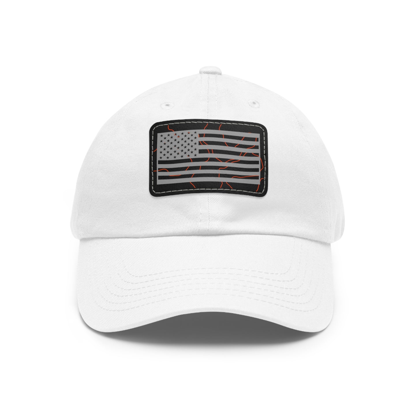 Topography American Flag Hat with Leather Patch