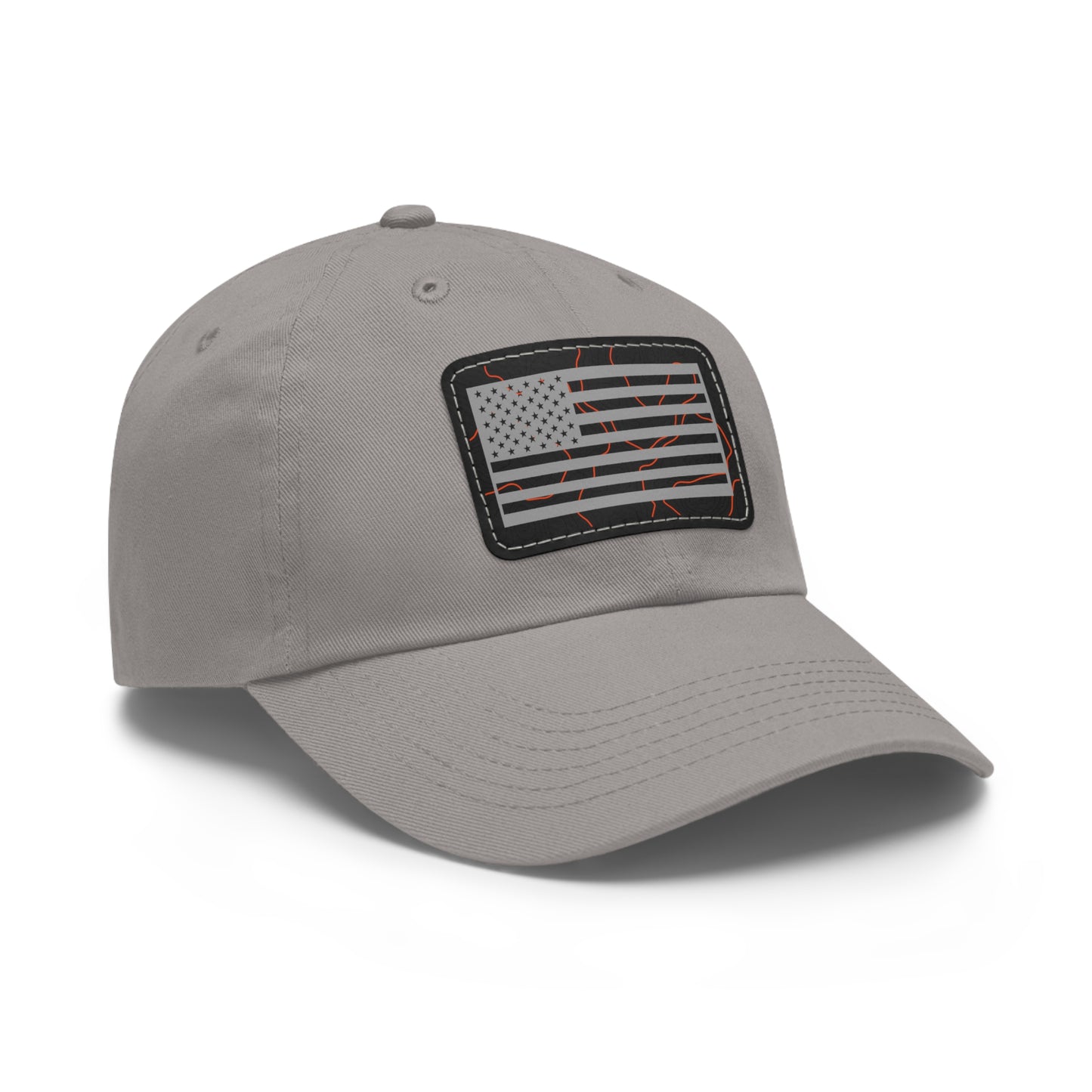 Topography American Flag Hat with Leather Patch