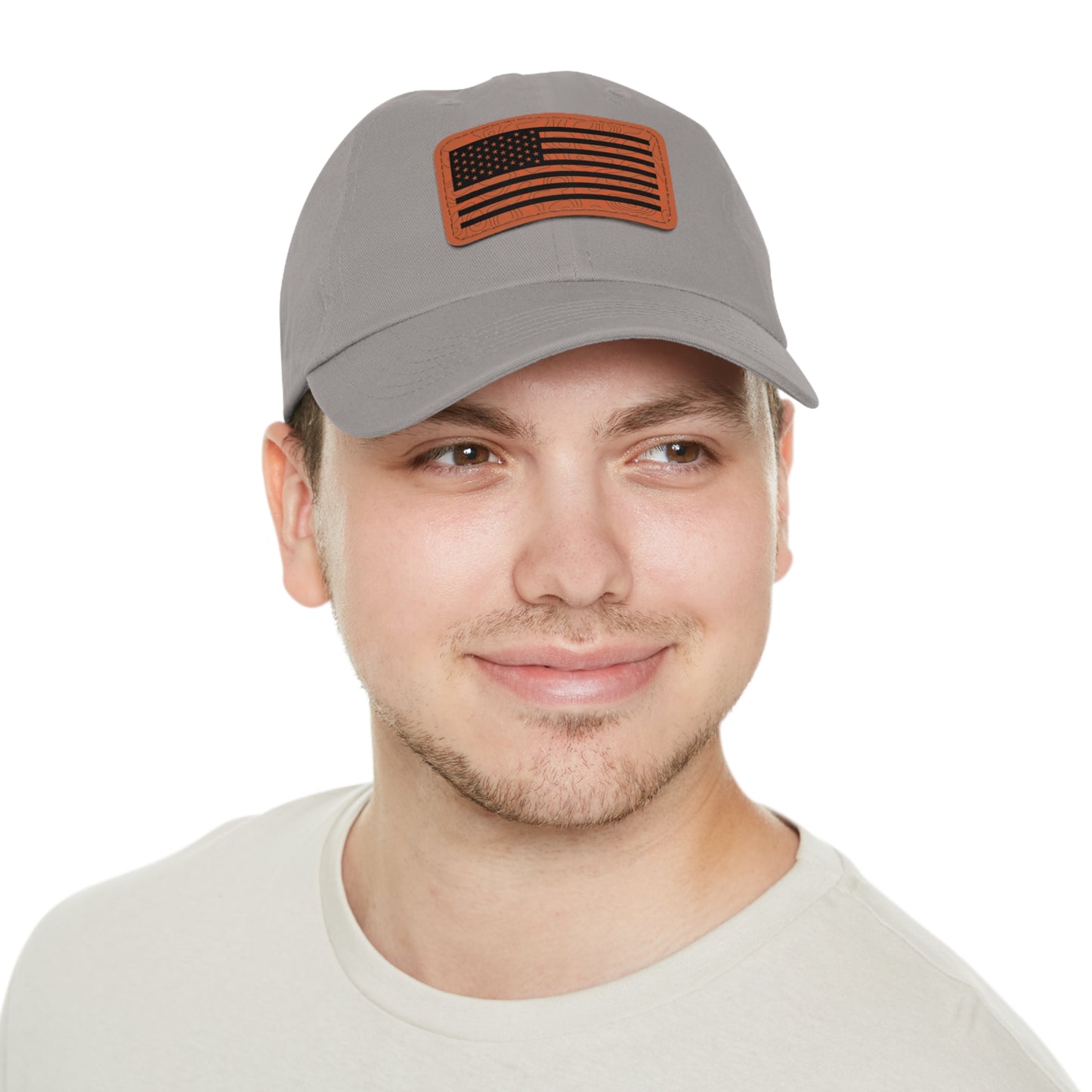 Topography American Flag Hat with Leather Patch