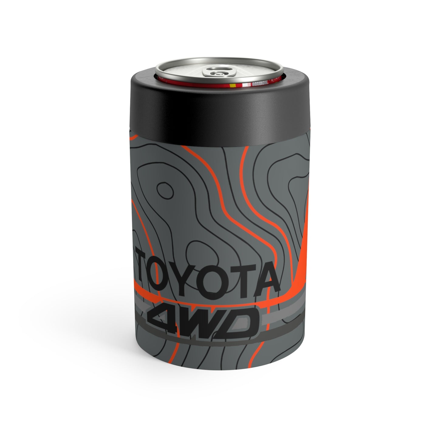 TOYOTA 4WD Gray & Orange Topo 4WD Off Road Camping Beer Beverage Can Holder