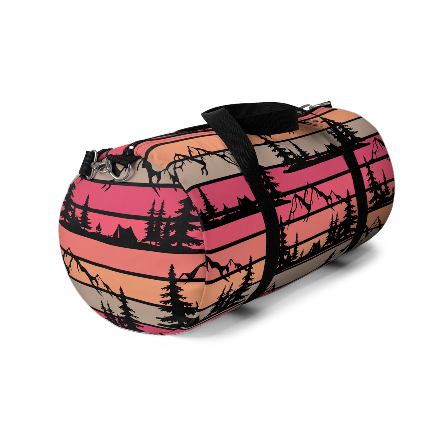 Sunset Camping Trees Mountains Overlanding Gear Lake Outdoors 4Wheeling Outdoors Travel Duffel Gym Bag