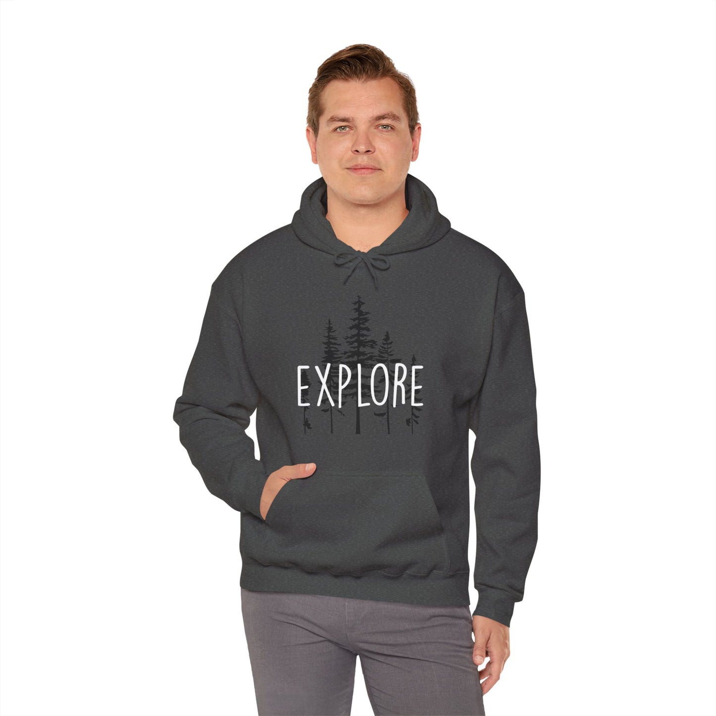 Explore Pine Trees Outdoor Camping Hooded Sweatshirt