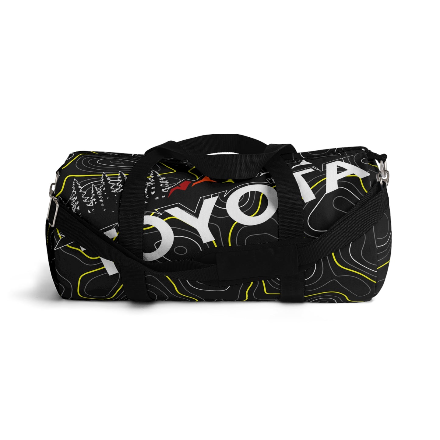 Toyota Yellow Topographic Off-Road Duffle Gym Bag