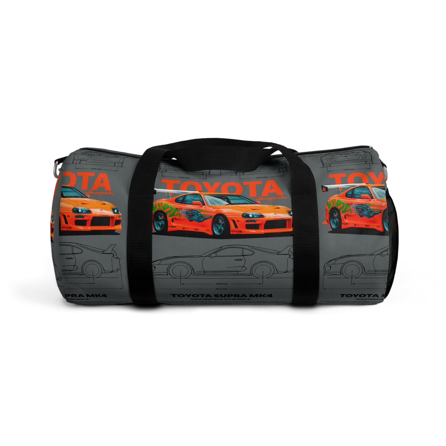 Toyota Supra MK4 Duffel Bag, Racing Car Enthusiast Gym Bag, Sporty Weekender Bag, Car Lover Travel Duffel, Gift for Gearheads, JDM Style