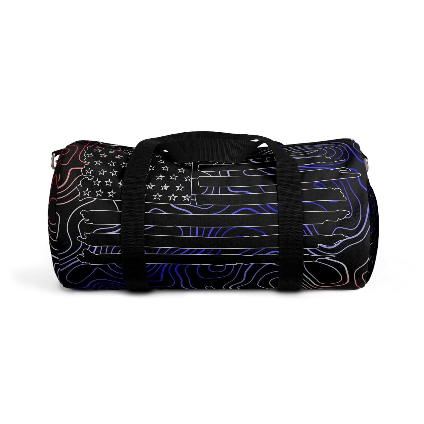 America Topographic Torn Flag Off-Road Duffle Gym Bag