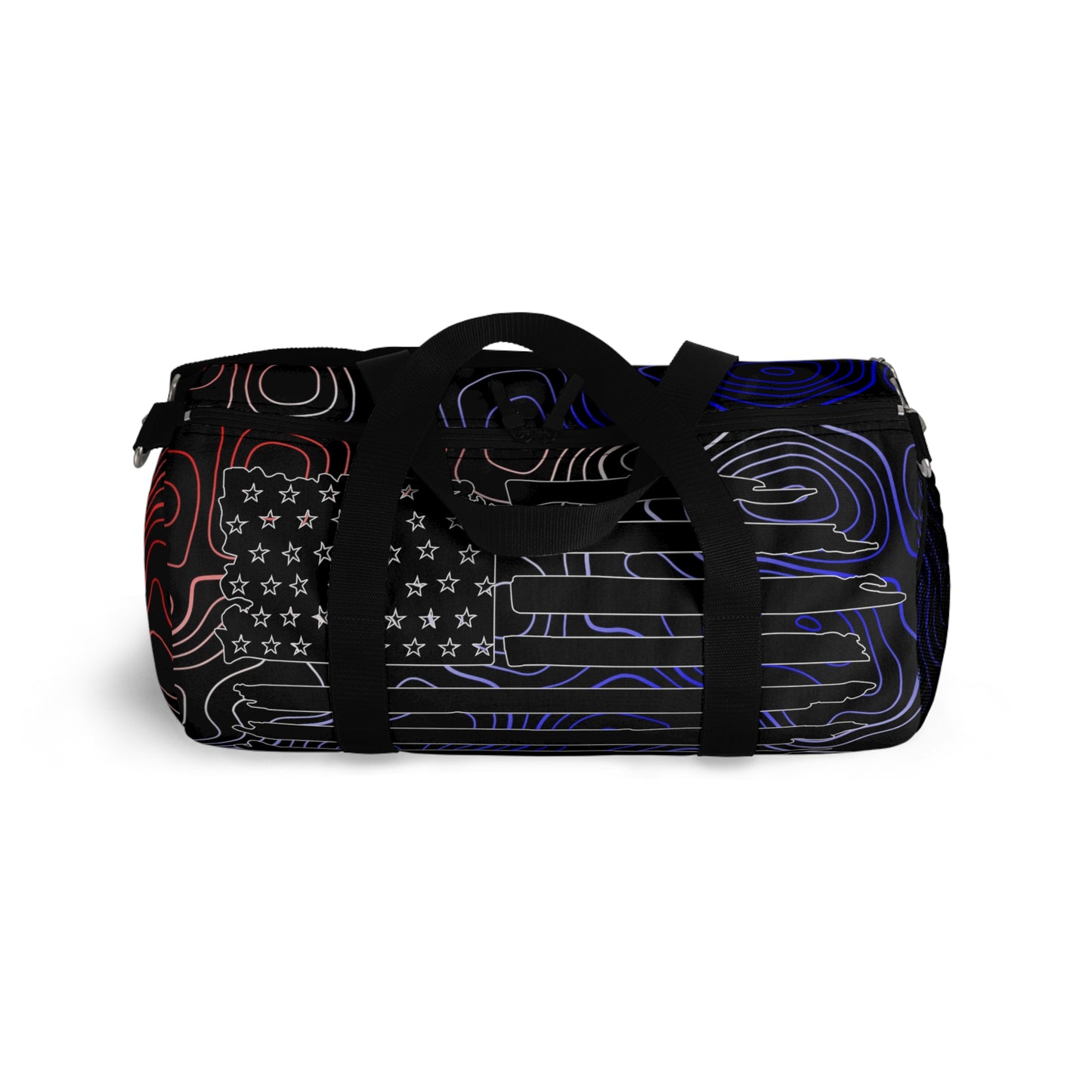 America Topographic Torn Flag Off-Road Duffle Gym Bag