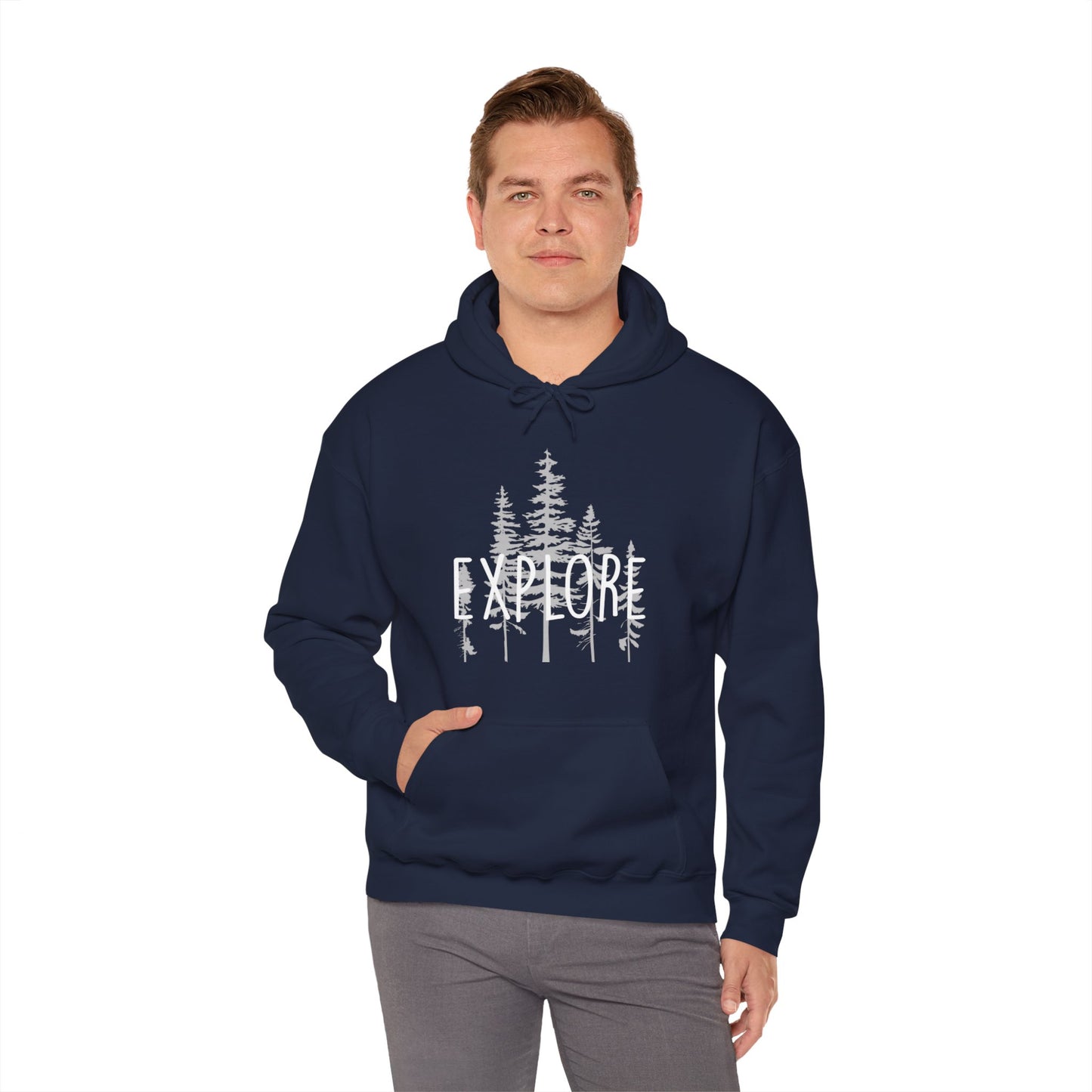 Explore Pine Trees Outdoor Camping Hooded Sweatshirt