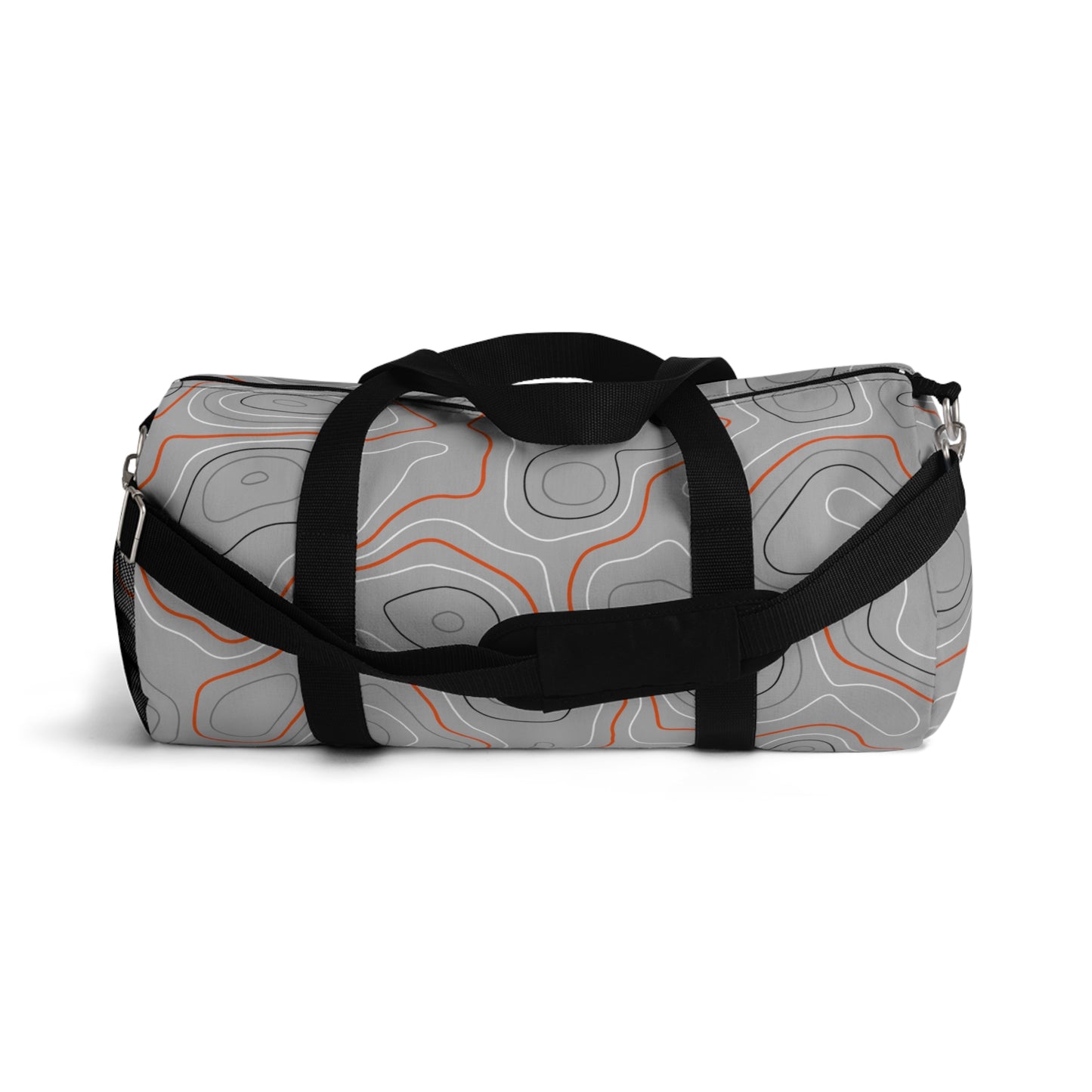 Topographic Orange and Gray Off-Road Duffle Gym Bag