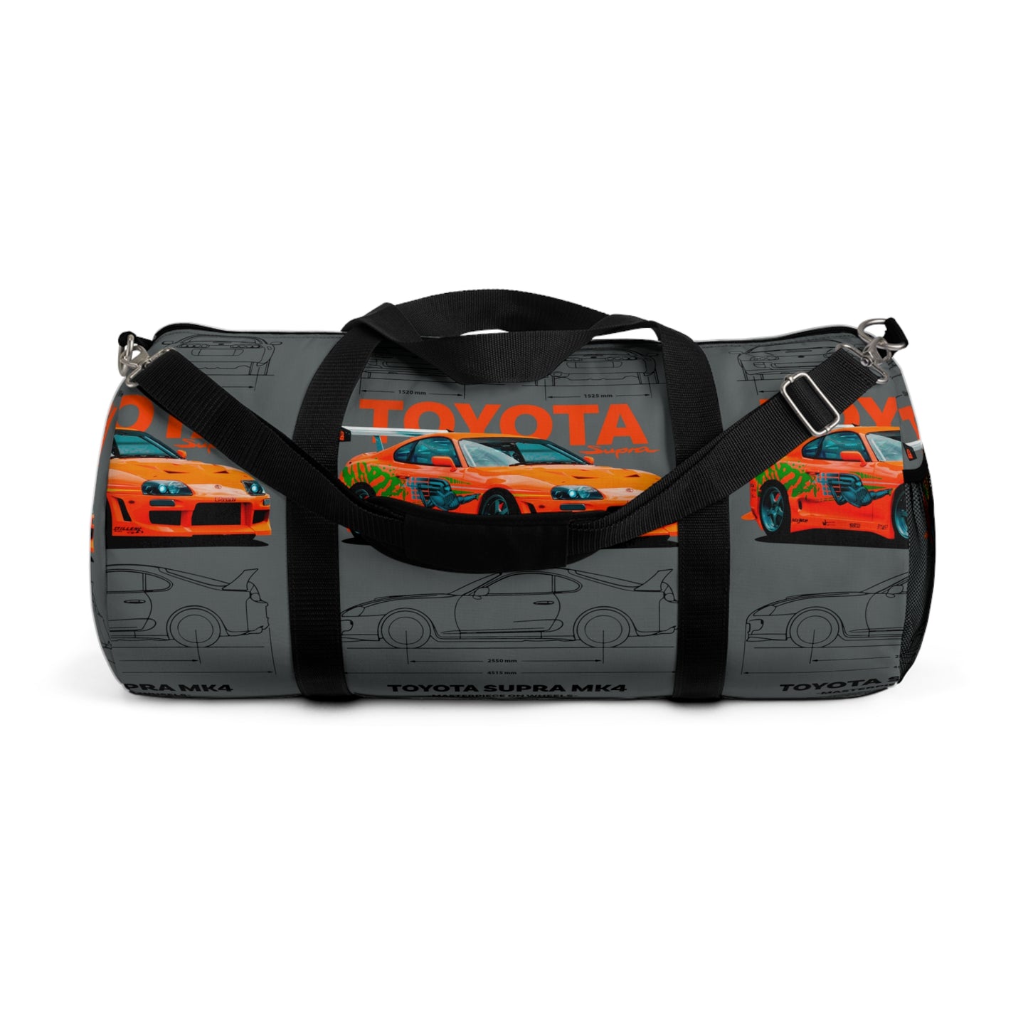 Toyota Supra MK4 Duffel Bag, Racing Car Enthusiast Gym Bag, Sporty Weekender Bag, Car Lover Travel Duffel, Gift for Gearheads, JDM Style