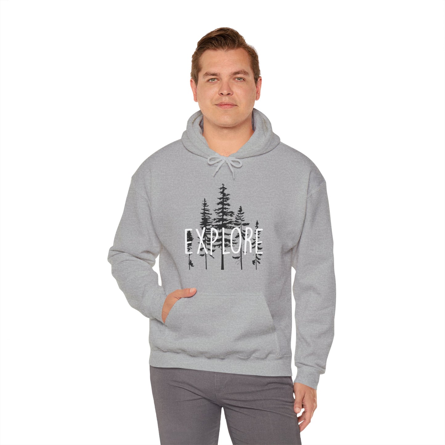 Explore Pine Trees Outdoor Camping Hooded Sweatshirt