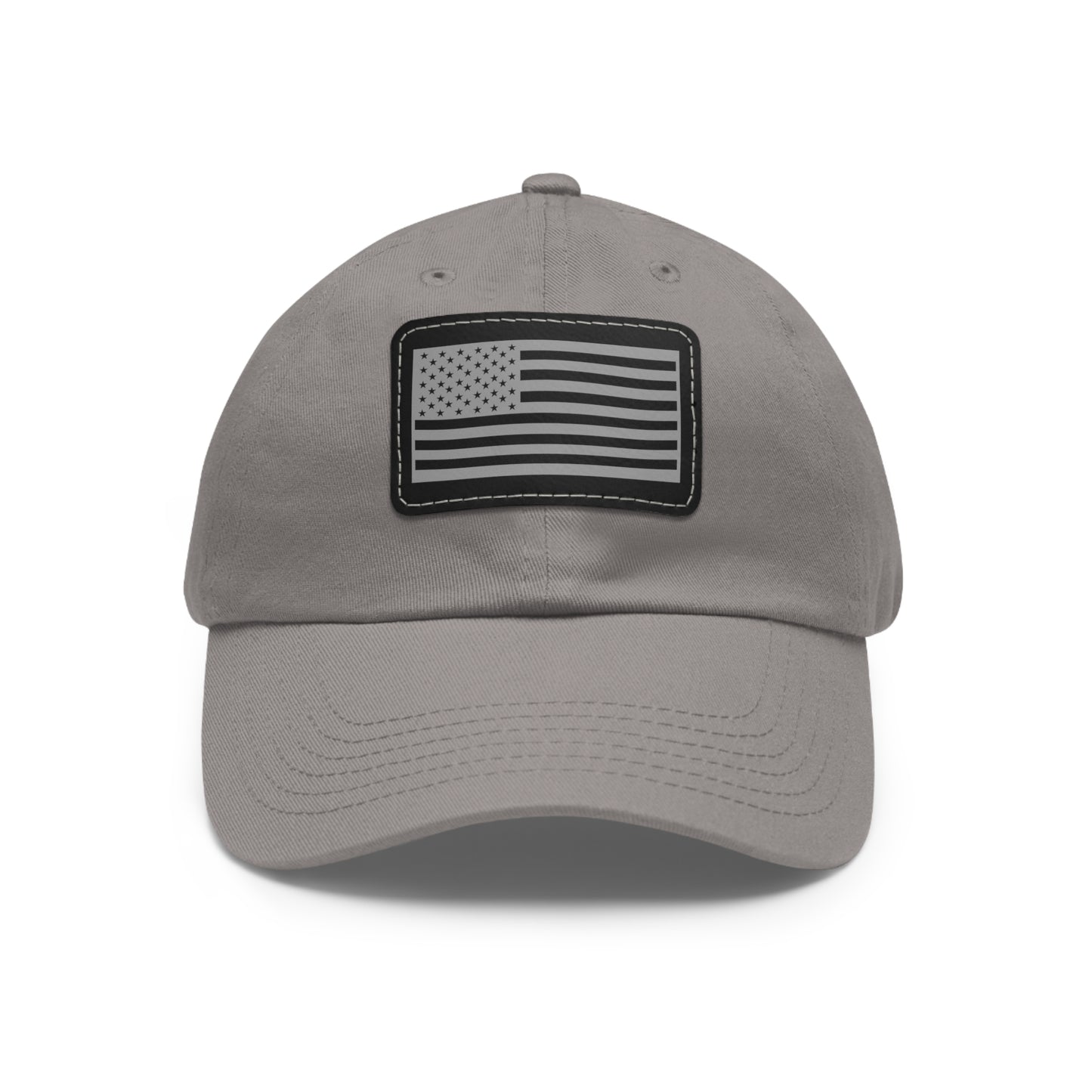 American Flag Hat with Leather Patch