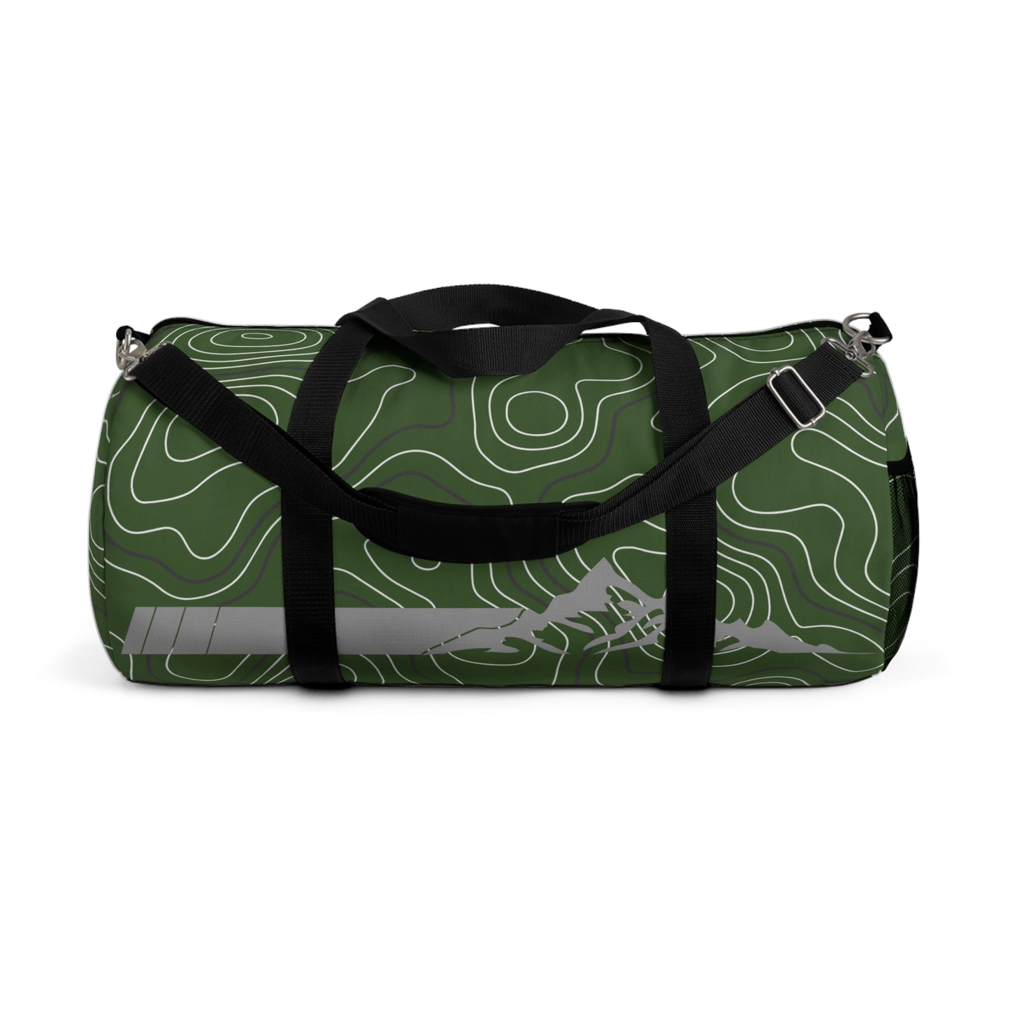 Forrest Green Topographic Mountain Off Road 4Wheeling Duffle Gym Bag