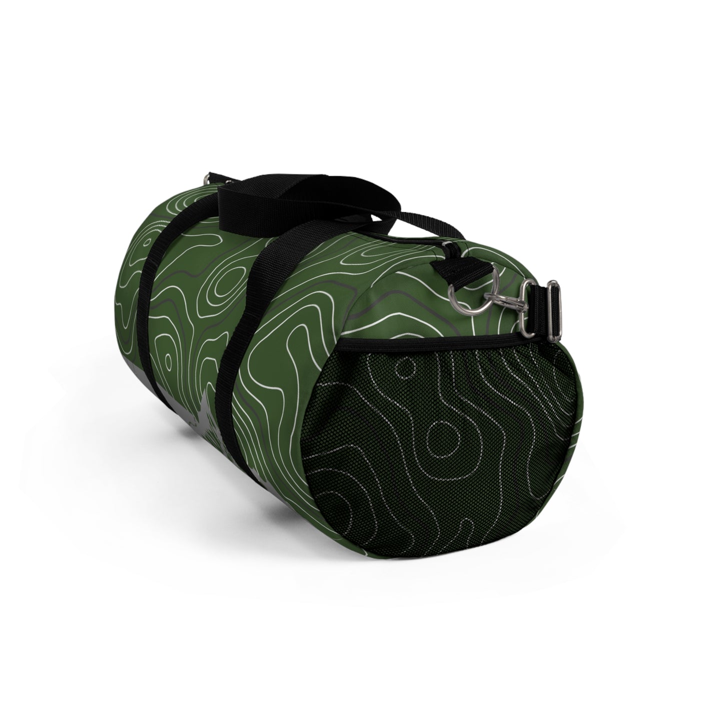 Forrest Green Topographic Mountain Off Road 4Wheeling Duffle Gym Bag