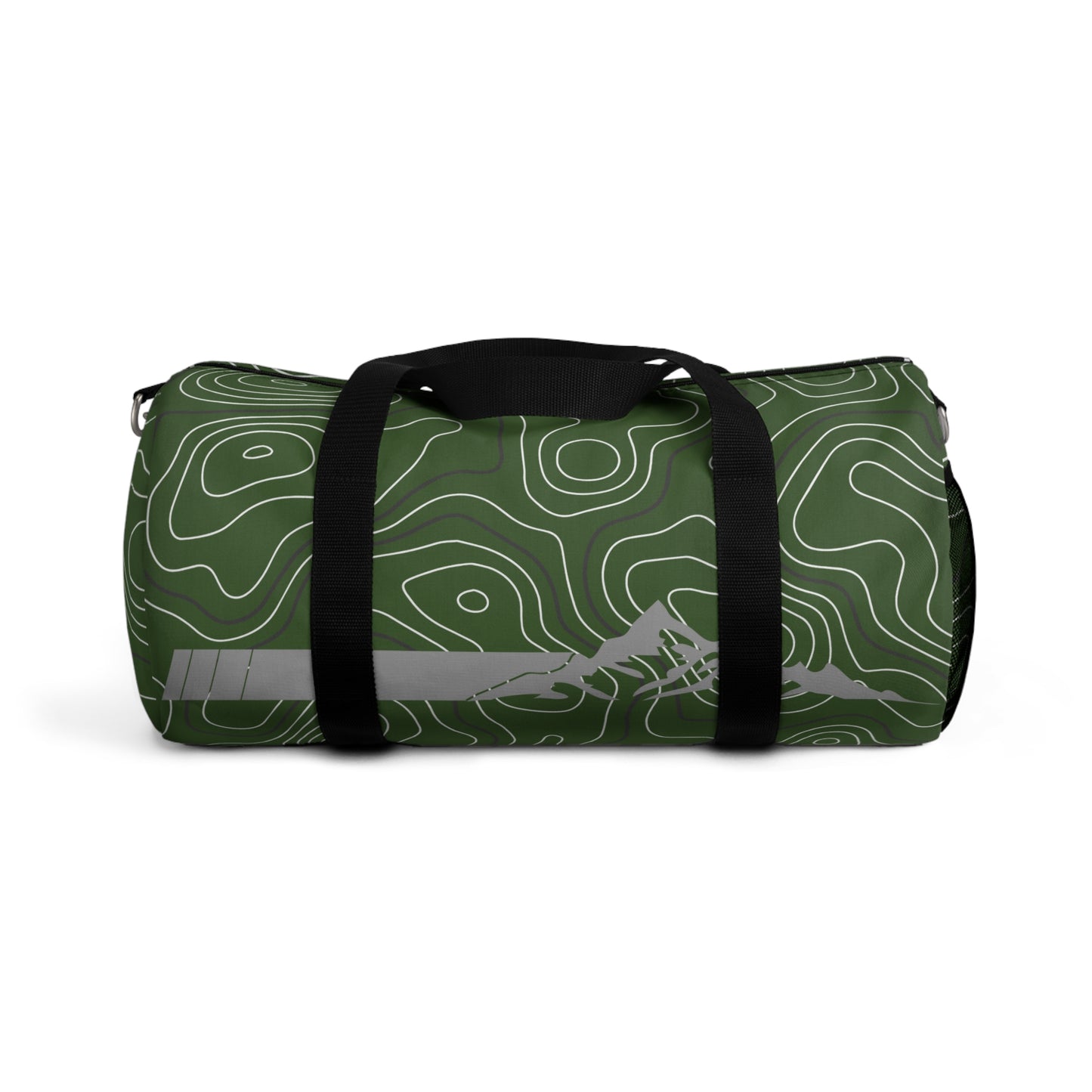 Forrest Green Topographic Mountain Off Road 4Wheeling Duffle Gym Bag