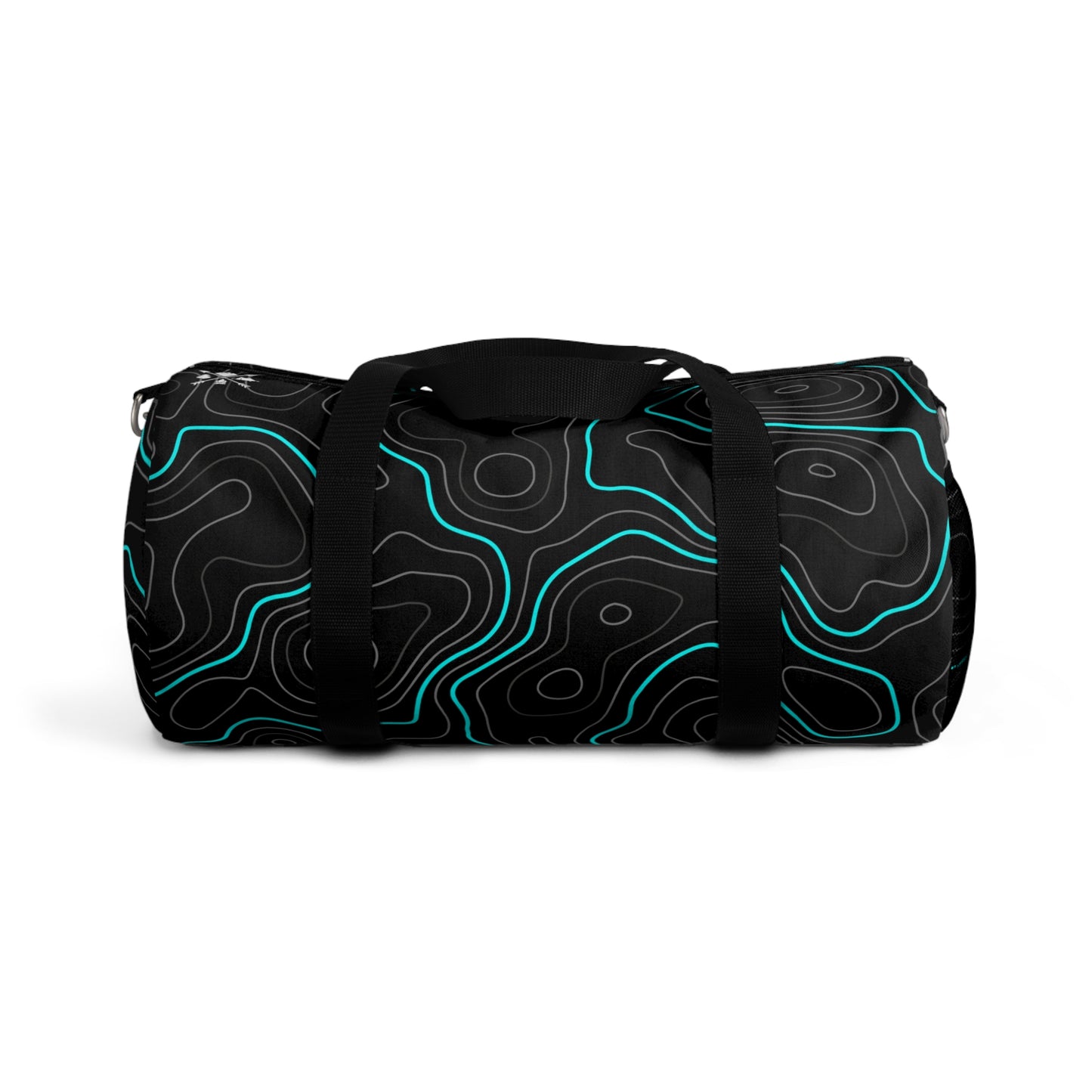 Cyan Topographic Overlanding Gear 4Wheeling Outdoors Travel Duffel Gym Bag