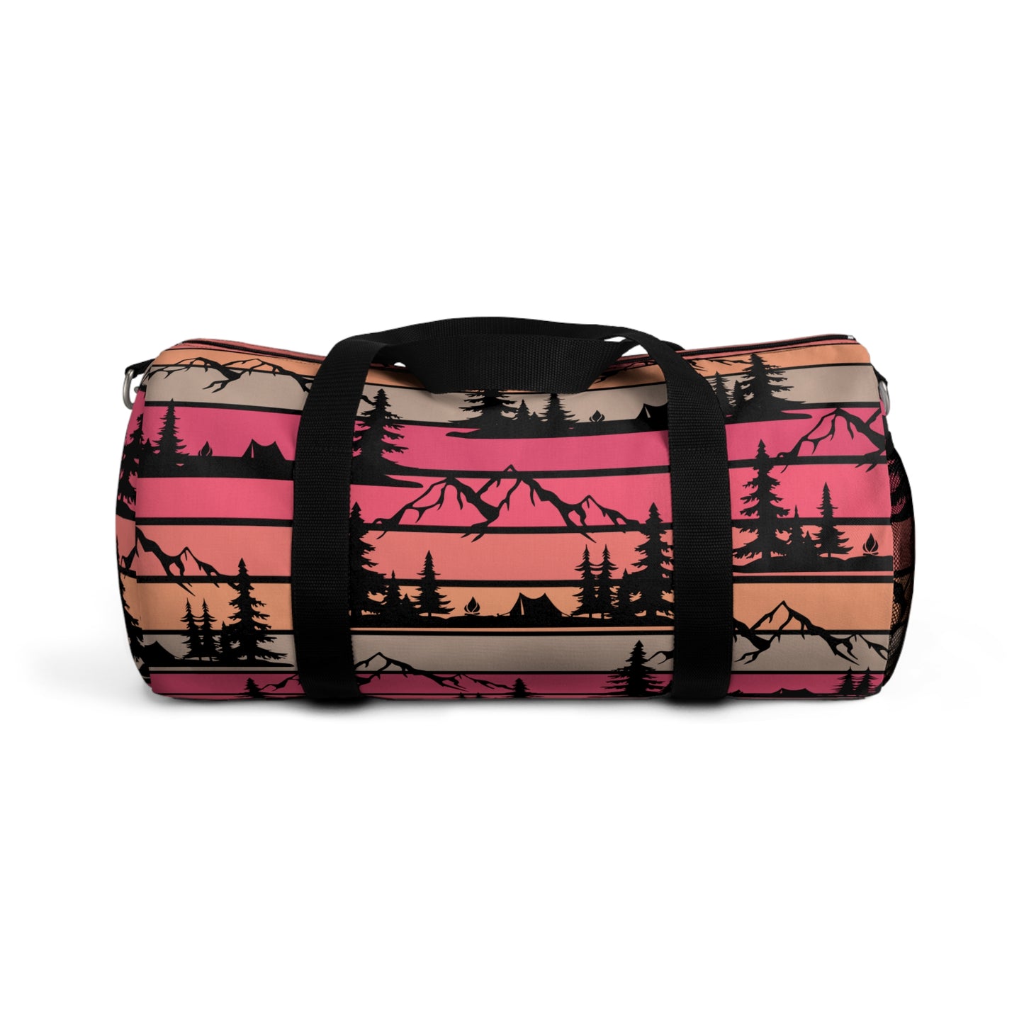 Sunset Camping Trees Mountains Overlanding Gear Lake Outdoors 4Wheeling Outdoors Travel Duffel Gym Bag