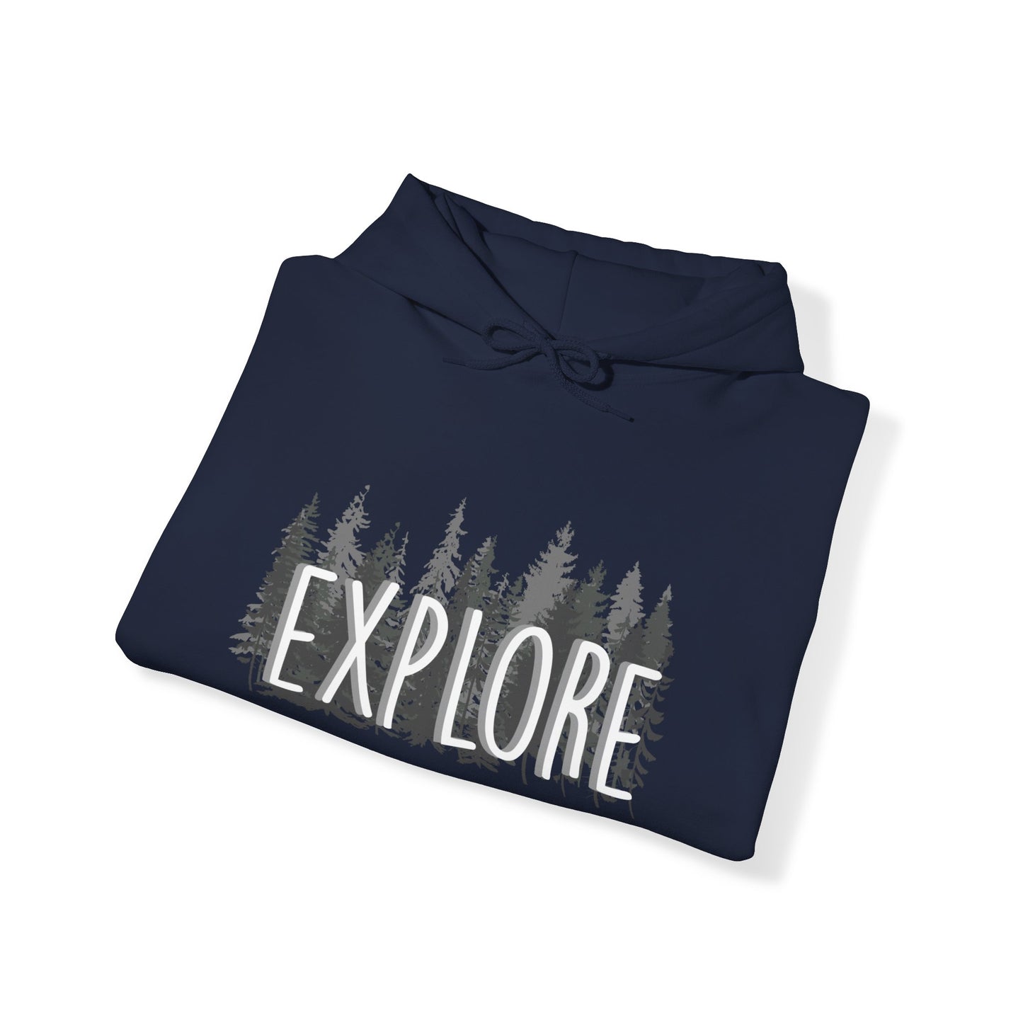Explore Mountain Adventure Trees Heavy Blend™ Hooded Sweatshirt
