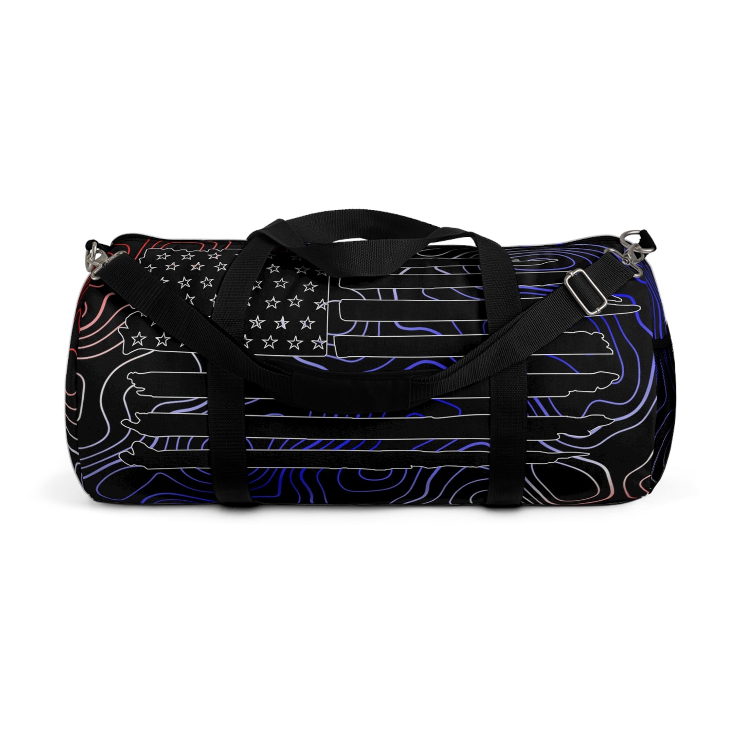 America Topographic Torn Flag Off-Road Duffle Gym Bag