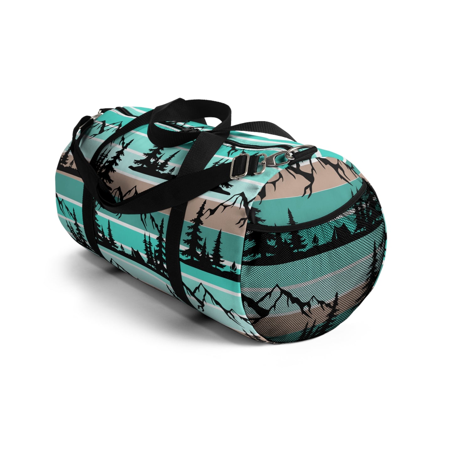 Turquoise Camping Trees Mountains Overlanding Gear Lake Outdoors 4Wheeling Outdoors Travel Duffel Gym Bag