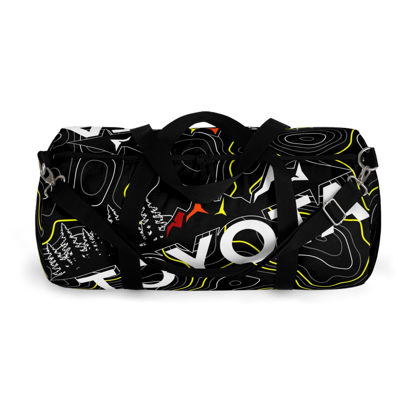Toyota Yellow Topographic Off-Road Duffle Gym Bag