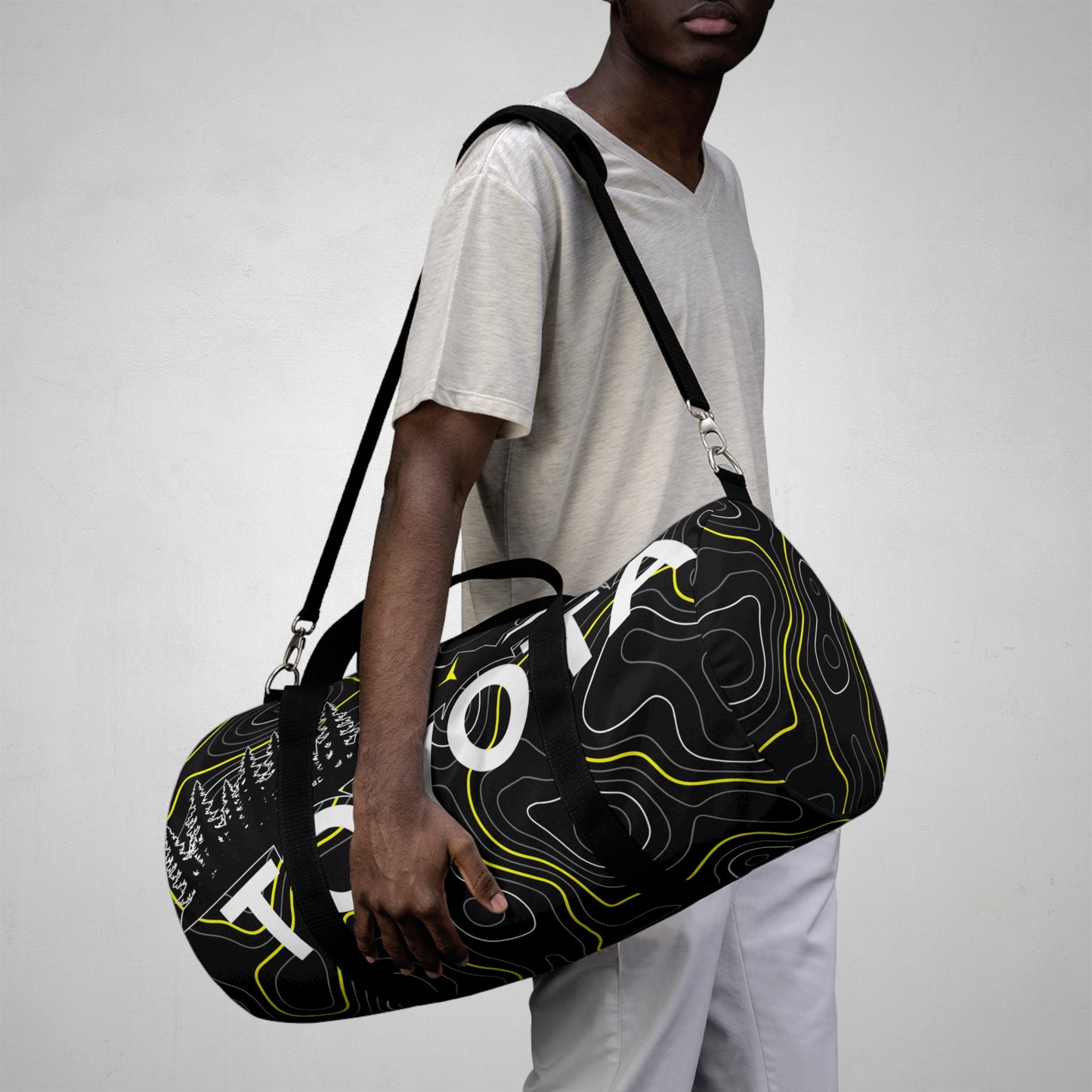 Toyota Yellow Topographic Off-Road Duffle Gym Bag