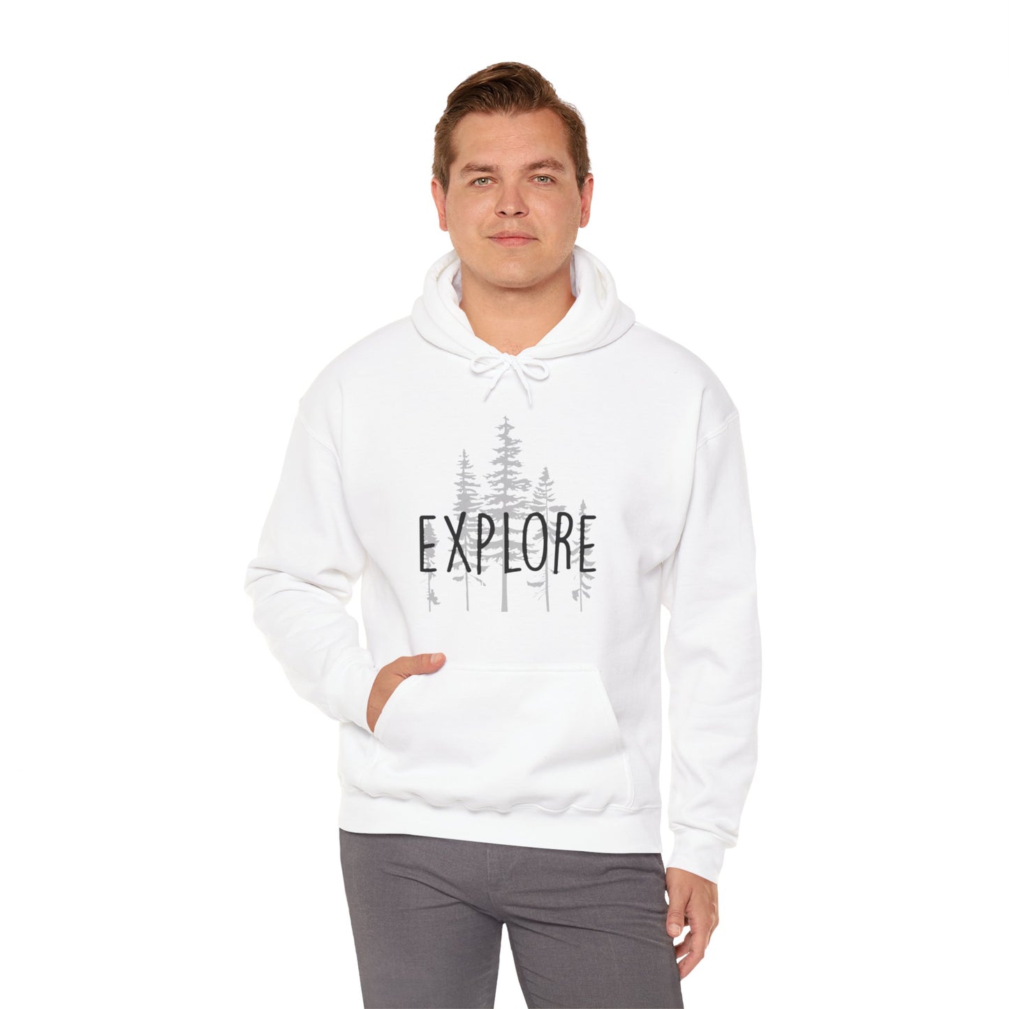 Explore Pine Trees Outdoor Camping Hooded Sweatshirt