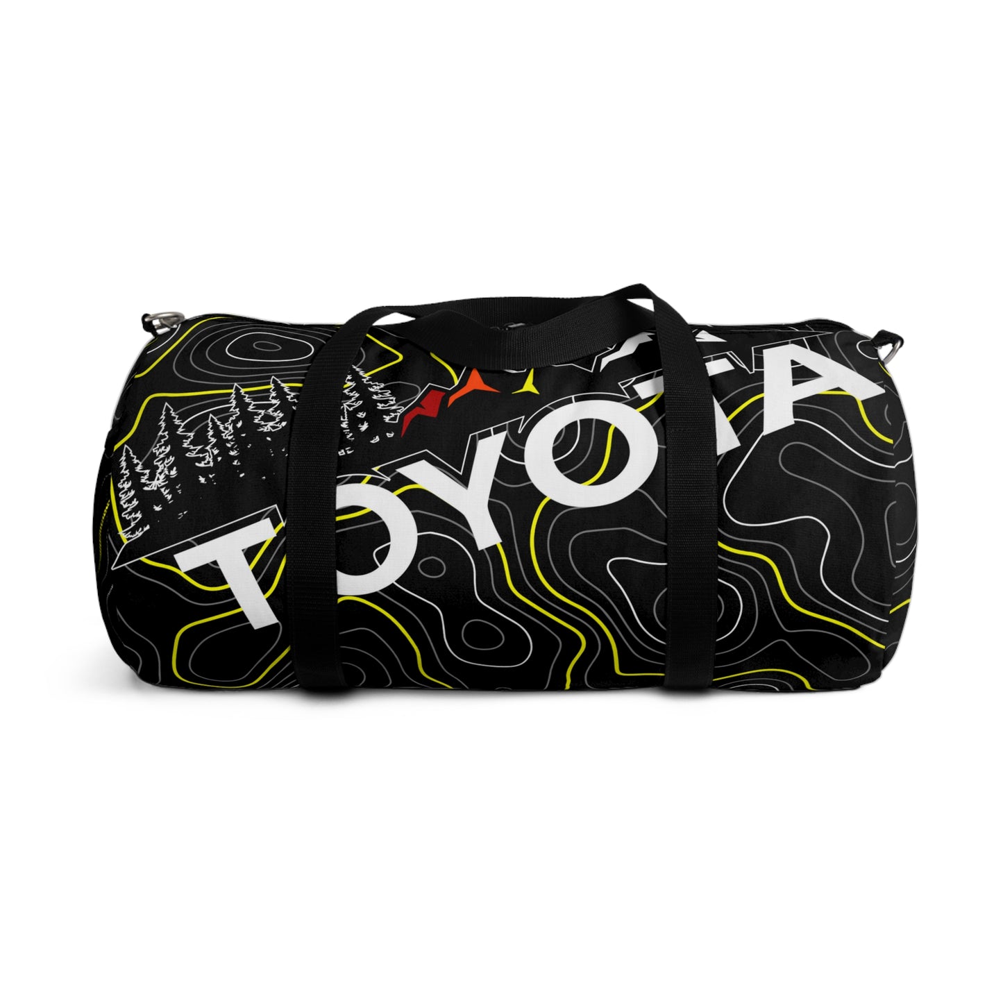 Toyota Yellow Topographic Off-Road Duffle Gym Bag