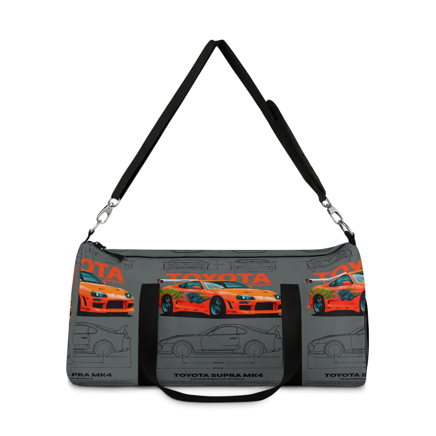 Toyota Supra MK4 Duffel Bag, Racing Car Enthusiast Gym Bag, Sporty Weekender Bag, Car Lover Travel Duffel, Gift for Gearheads, JDM Style