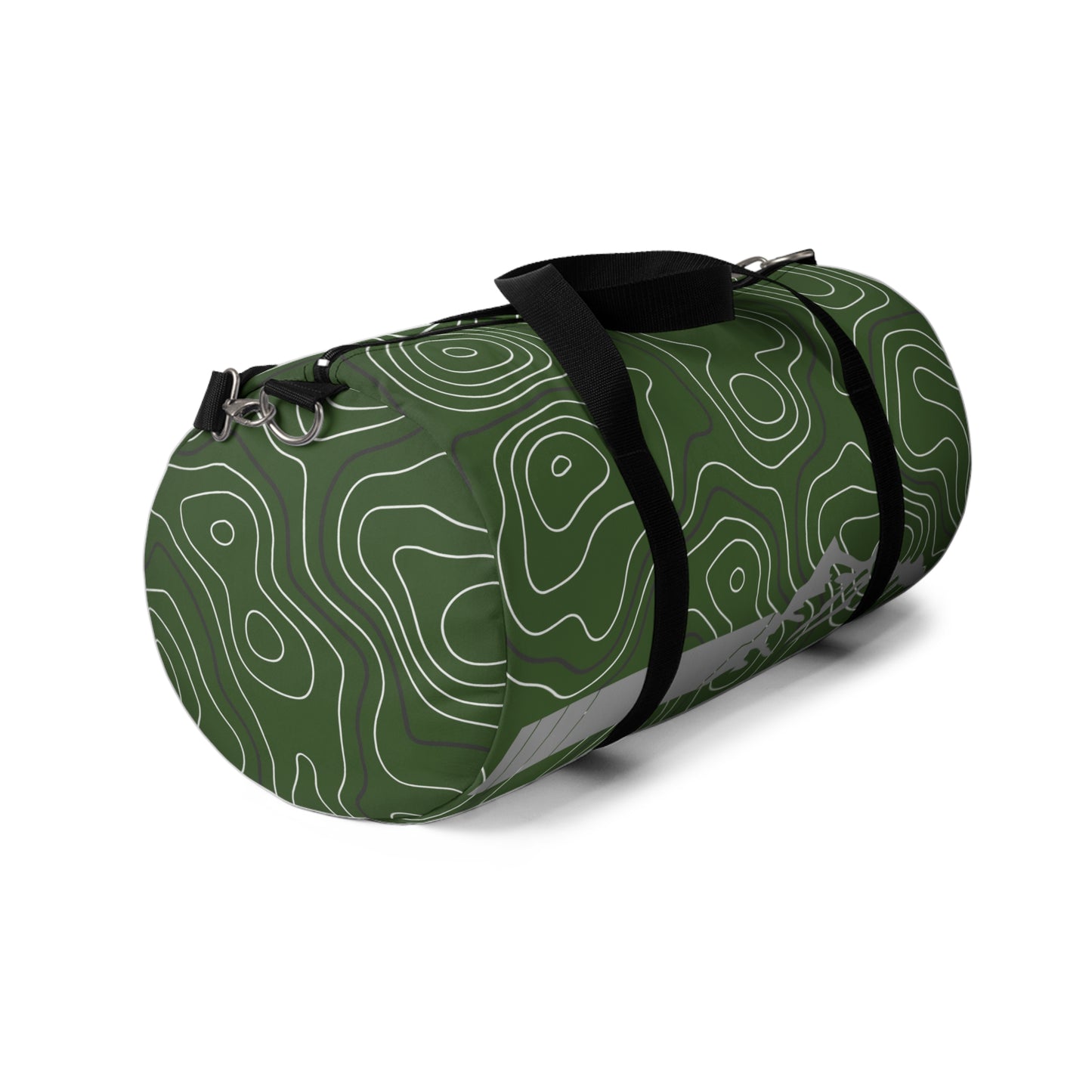 Forrest Green Topographic Mountain Off Road 4Wheeling Duffle Gym Bag