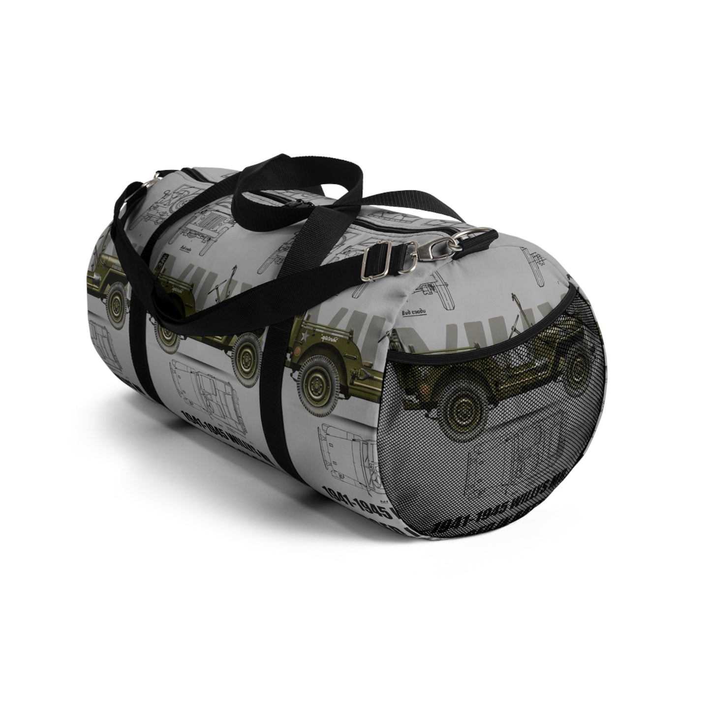 Vintage Military Duffel Bag, Off Road Gym Bag, Willy's MB 1941-1945, Army Stylish Travel Bag, Canvas Tote, Military Green Duffel Bag