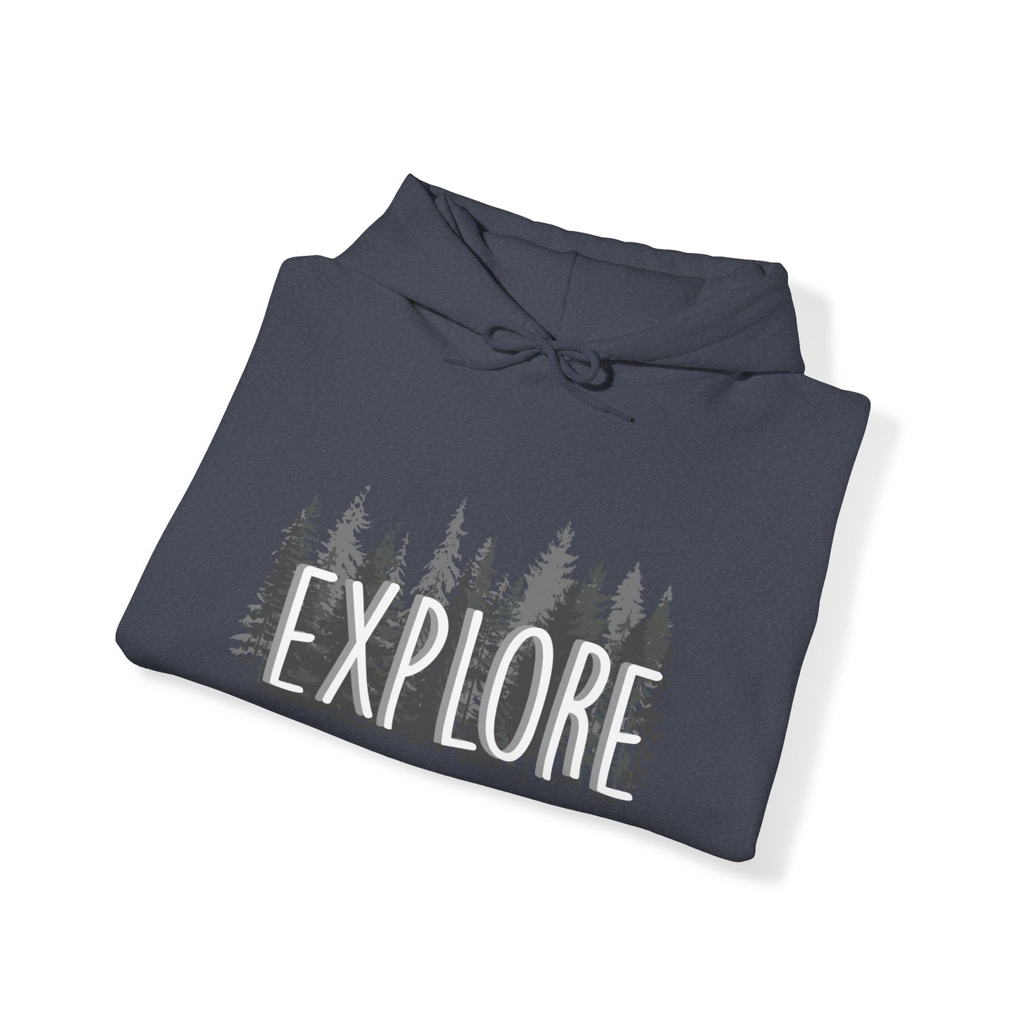 Explore Mountain Adventure Trees Heavy Blend™ Hooded Sweatshirt