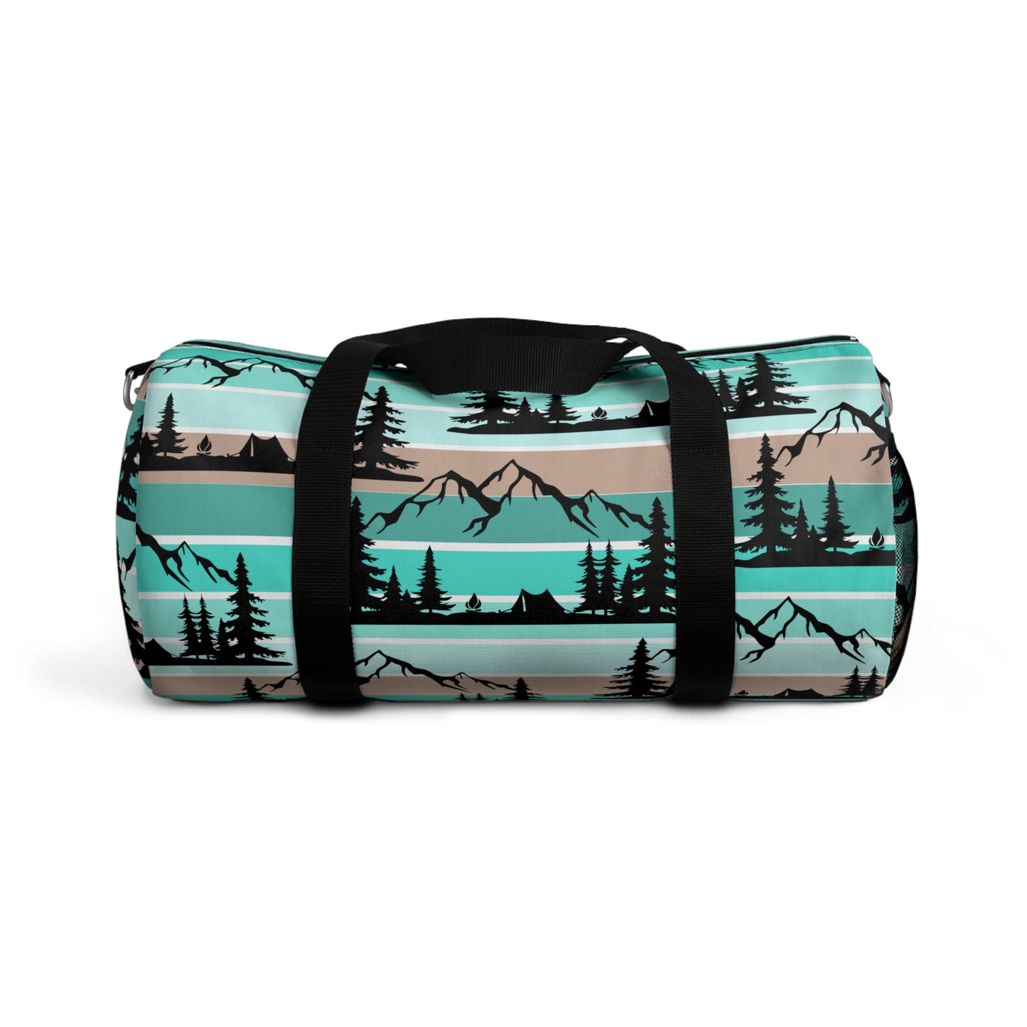 Turquoise Camping Trees Mountains Overlanding Gear Lake Outdoors 4Wheeling Outdoors Travel Duffel Gym Bag