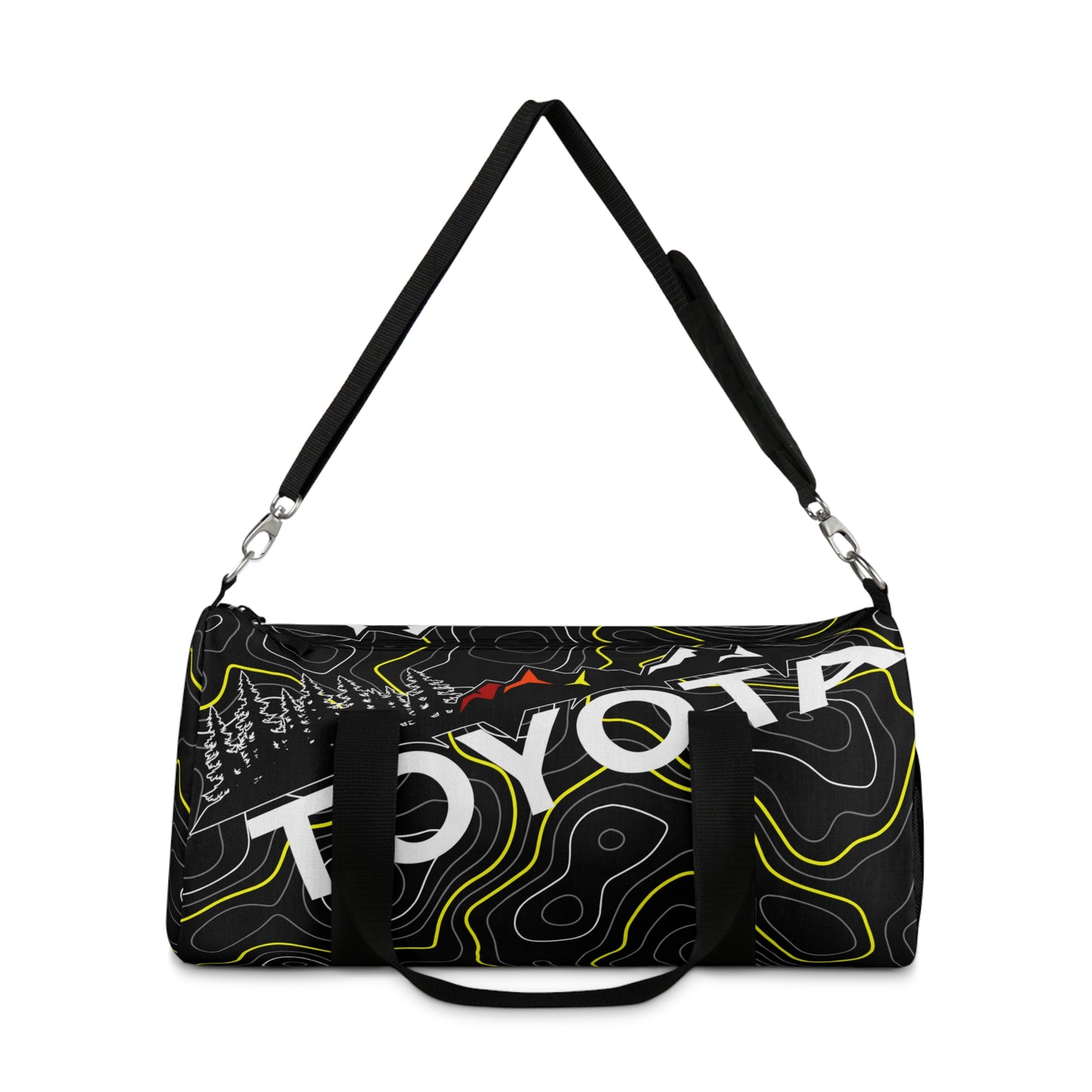 Toyota Yellow Topographic Off-Road Duffle Gym Bag