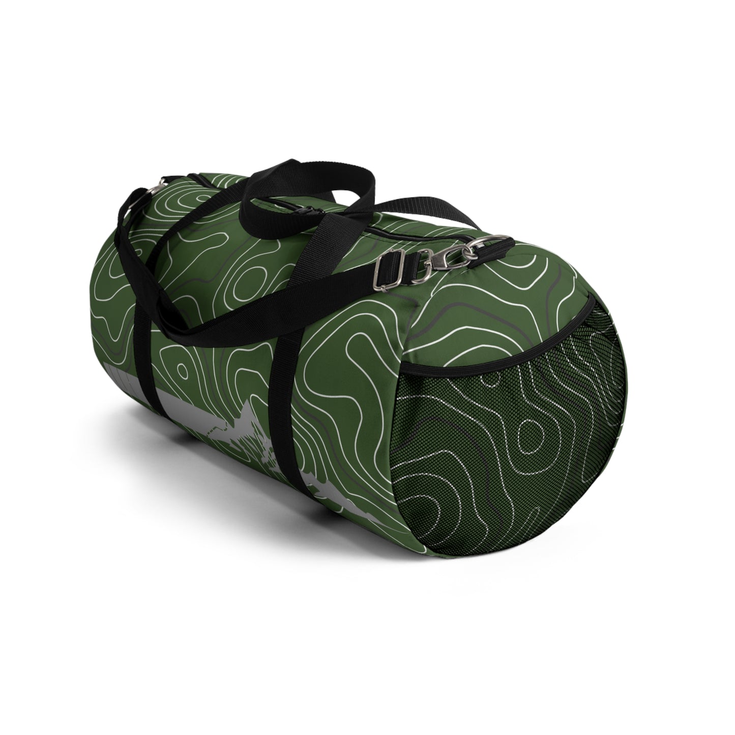 Forrest Green Topographic Mountain Off Road 4Wheeling Duffle Gym Bag