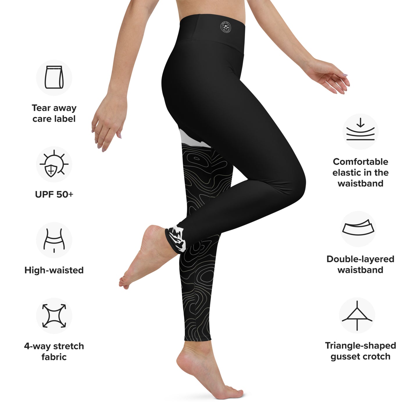 2.0 Mountain Topographic Outdoor Yoga Leggings